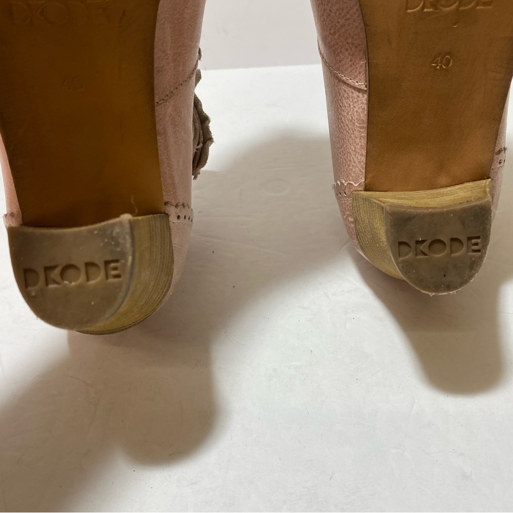 DKODE Vivi Cutout Ankle Boots Pink Leather heel Shoes Size 40 - Picture 13 of 16